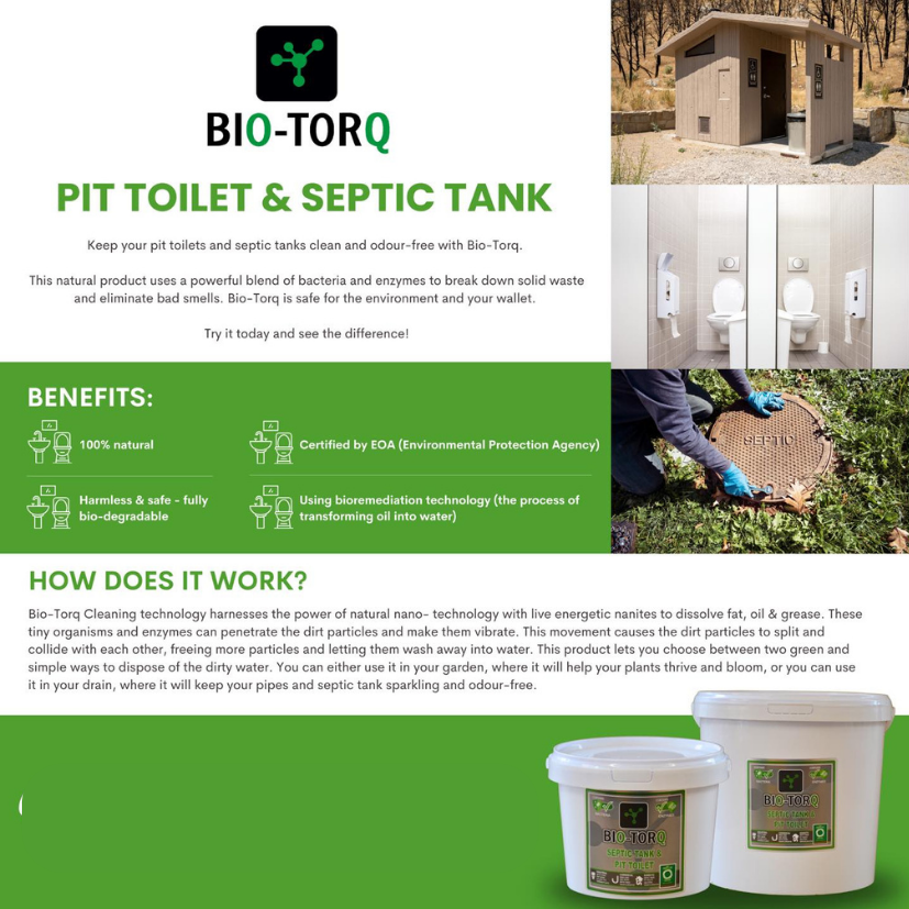 BIO-TORQ PIT TOILET & SEPTIC TANK