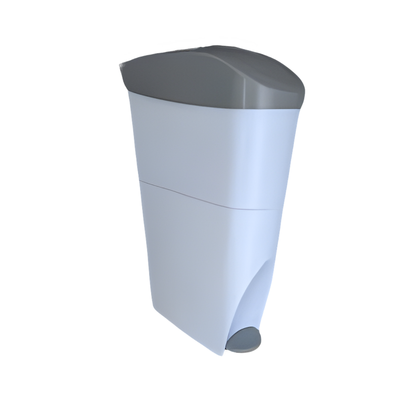Sani Bin Plastic White/Grey
